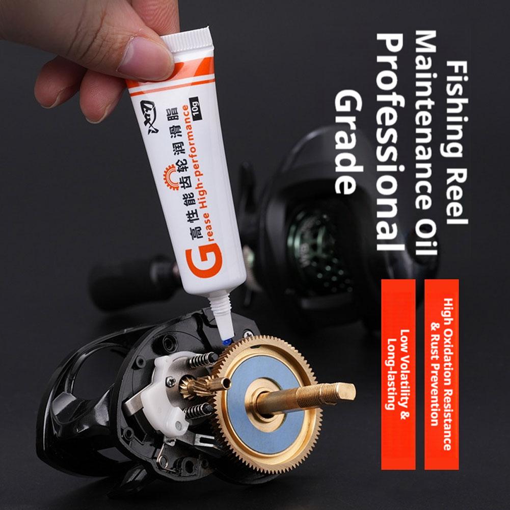 Reel Lubricant - ชุดน้ำมันหล่อลื่นรอกตกปลา น้ำมันหล่อลื่นลูกปืนประสิทธิภาพสูง จาระบีเกียร์ ป้องกันการสึกหรอ สำหรับรอกตกปลาแบบสปินนิ่ง