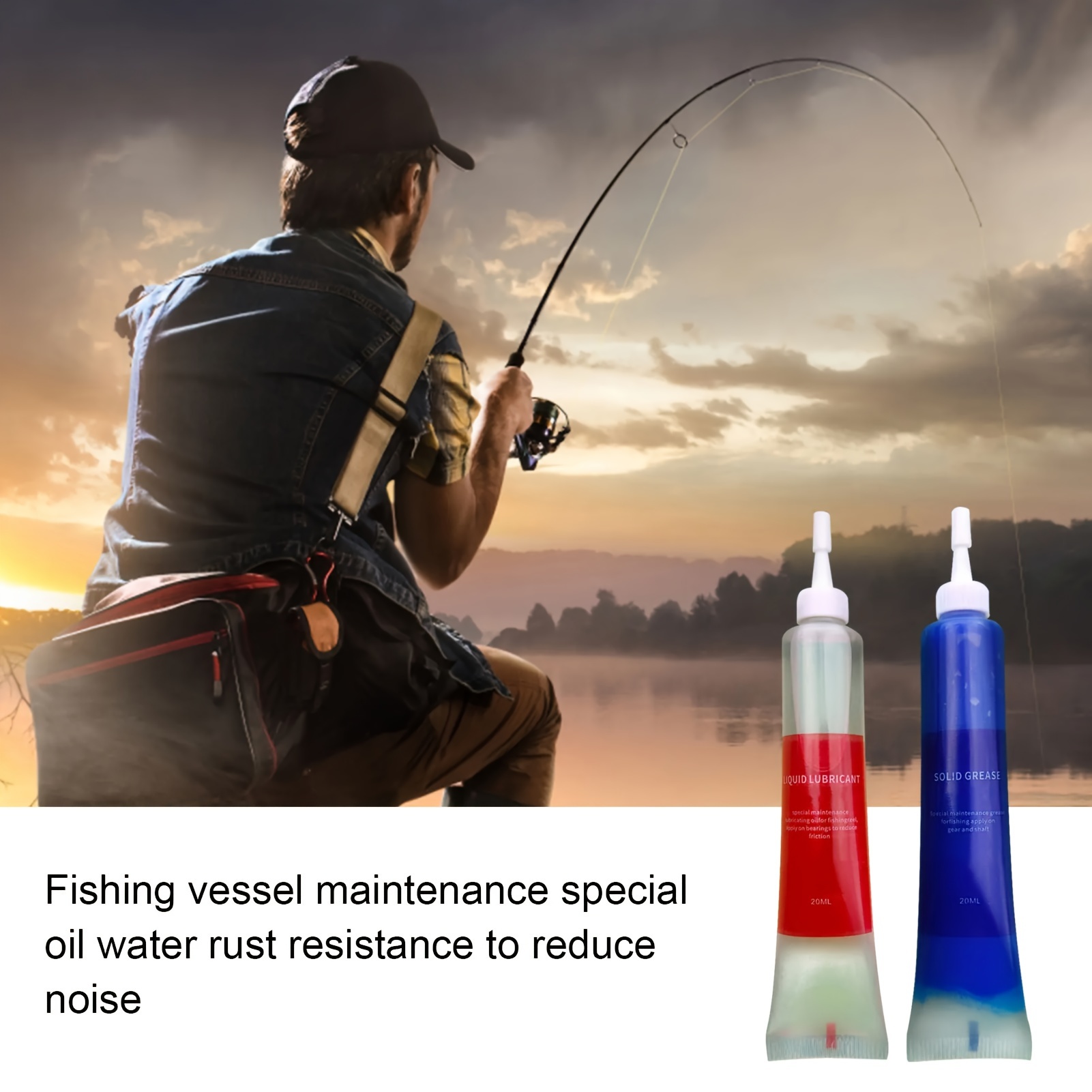 Reel Lubricant - ชุดอุปกรณ์บำรุงรักษาล้อตกปลา 4 ชิ้น จาระบีป้องกันรอกตกปลา + น้ำมันหล่อลื่นสำหรับบำรุงรักษาลูกปืนรอกตกปลา